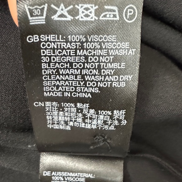 Reiss Veneto Color Block Midi Satin Sheer Long Sleeve Shirt Dress size 6 - Picture 11 of 11